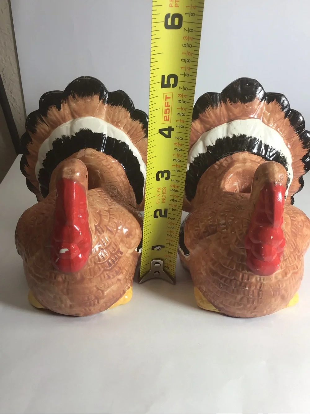 Ceramic Turkey Candleholders- set of 2
